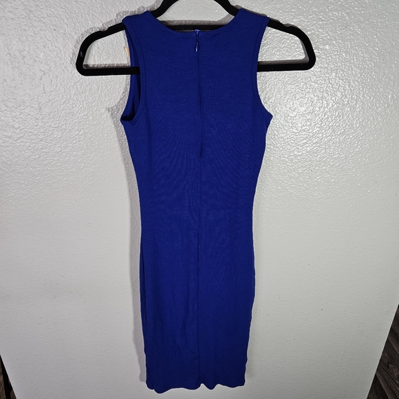 Popilush Built-In Shapewear Crew Neck Sleeveless Midi Lounge Dress Blue Size S - Picture 10 of 15